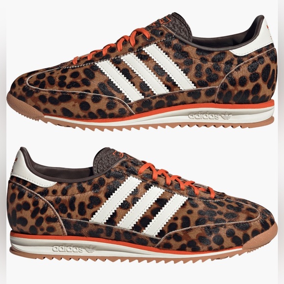 adidas SL 72 OG Leopard Print Impact Orange Sneaker New NWT - Picture 9 of 16